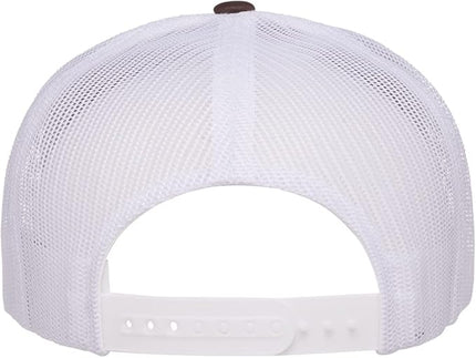 Yupoong 5-Panel YP Classic Trucker Cap | High Profile Flat Visor Snapback | OSFM | Bulk Packs Available
