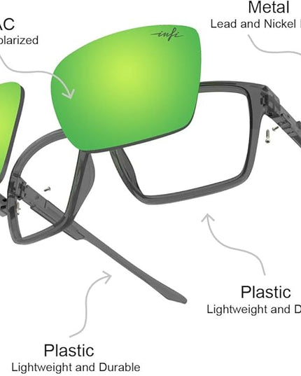 INFI Fishing Polarized Sunglasses for Men Driving Running Golf Sports Glasses Square UV Protection Designer Style Unisex
