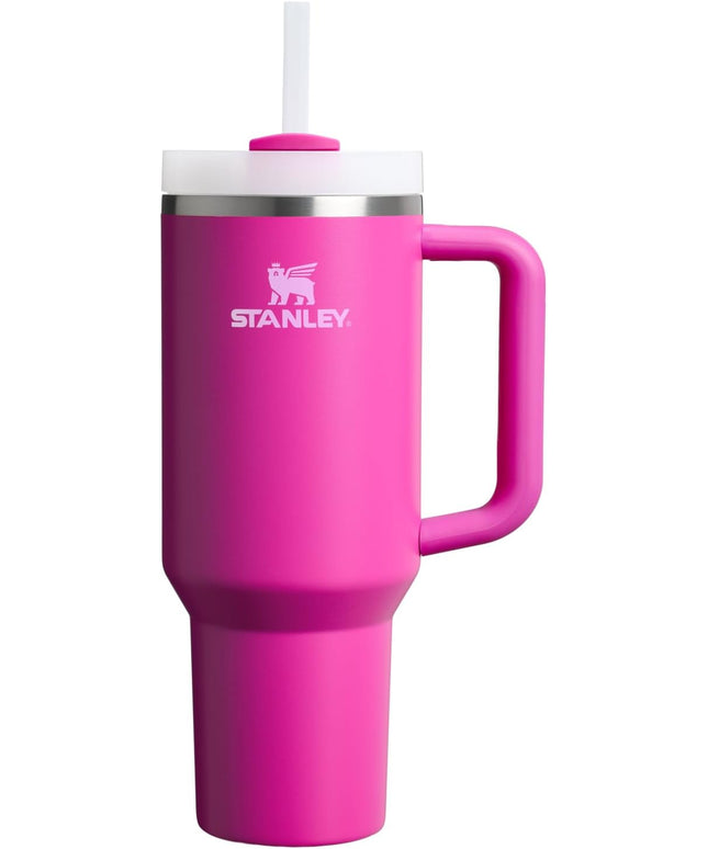 STANLEY Quencher H2.0 Tumbler with Handle and Straw 40 oz | Flowstate 3-Position Lid | Cup Holder Compatible for Travel | Insulated Stainless Steel Cup | BPA-Free | Violet Blossom