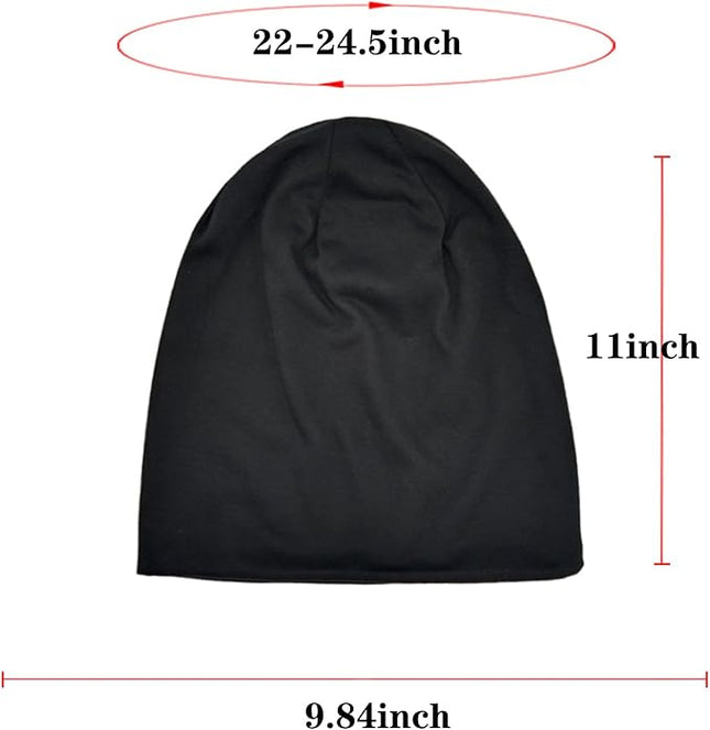 Tergy 4/10/12 Pieces Unisex Beanie Hats for Men Women Slouchy Beanie Hip-Hop Caps Lighweight Soft Skull Caps for Chemo Sleep