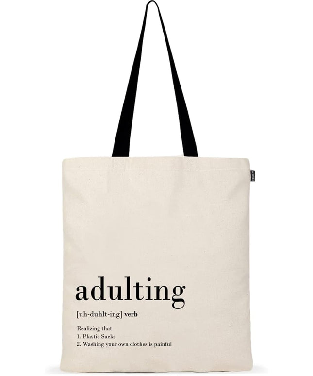 Eco Right Tote Bag for Women, Reusable Grocery Bag, Canvas Tote Bag for Shopping, Cotton Bag for Daily Use, Gifts for Women