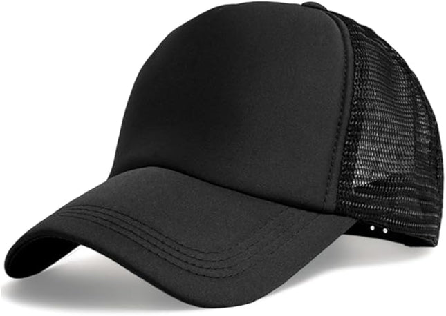 24 Pcs Trucker Hats Bulk Beach Hats for Men Mesh Back Ball Cap Rugged Classic Baseball Trucker Cap for Men and Women