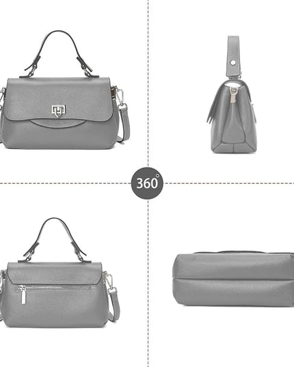 Soft Mini Crossbody Handbag, Genuine Leather Cute Shoulder Purse, Ladylike Daily Accessory