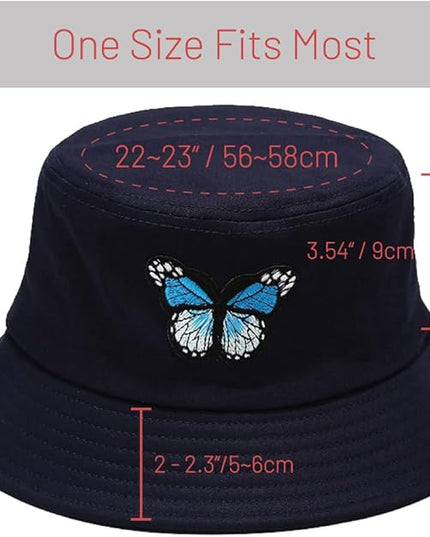 Cotton Bucket Hat for Women Men Summer Travel Sun Beach Bucket Cap, Unisex Outdoor Fisherman Hat