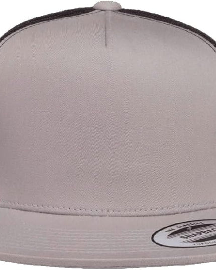 Yupoong 5-Panel YP Classic Trucker Cap | High Profile Flat Visor Snapback | OSFM | Bulk Packs Available