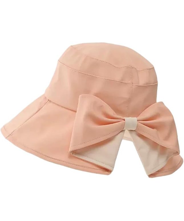 Womens Wide Brim Sun Hats UPF50+ UV Packable Beach Hat Summer Bow Decoration Bucket Cap for Travel
