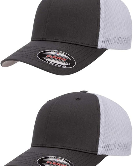 Flexfit 6511 Fitted Mid-Profile Stretchable Mesh Panels Trucker Cap | Bulk Pack Available