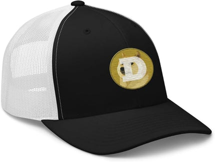 Dogecoin Crypto Embroidered Logo Trucker Cap