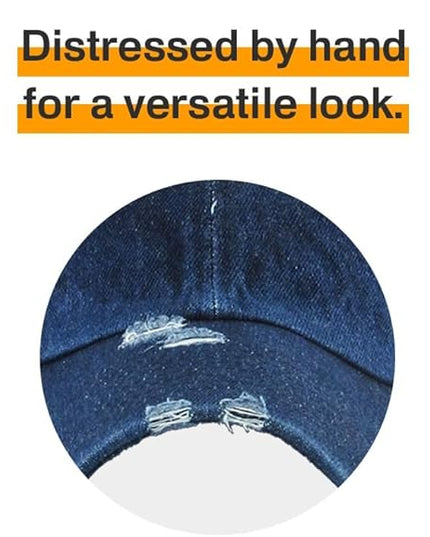 KBETHOS Vintage Washed Distressed Cotton Dad Hat Baseball Cap Adjustable Polo Trucker Unisex Style Headwear