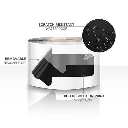 EVQ Arrow Floor Sticker Tape 3"×6" Arrow Floor Marking Sticker Sign 200 PCS Arrow Decal Tape Black