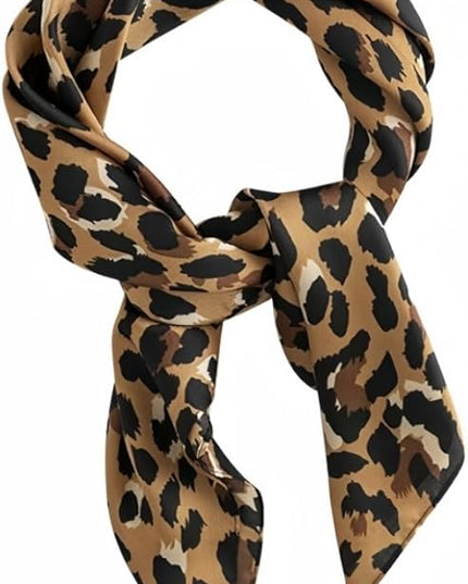 MINIDORA Satin Scarves for Women 27.5 × 27.5 inches Medium Square Elegant Silk Feeling Head Scarf