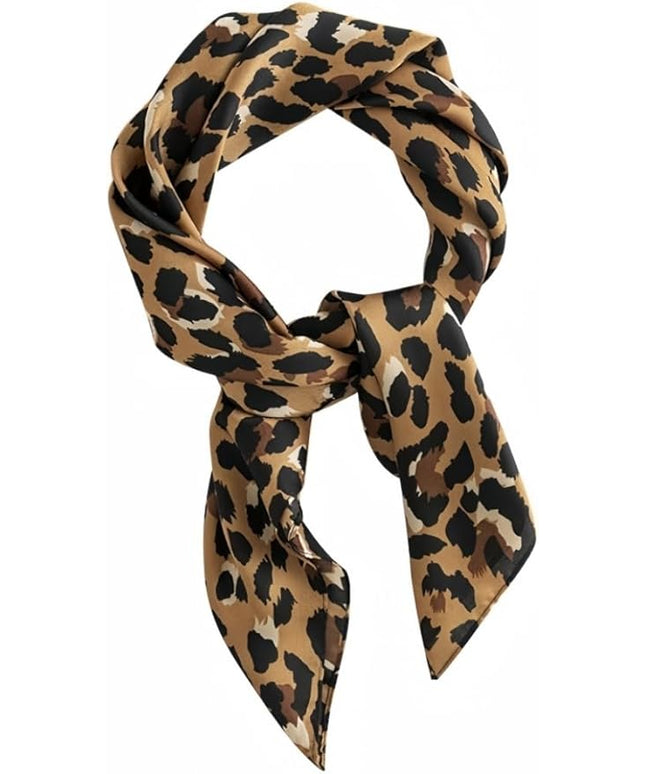 MINIDORA Satin Scarves for Women 27.5 × 27.5 inches Medium Square Elegant Silk Feeling Head Scarf