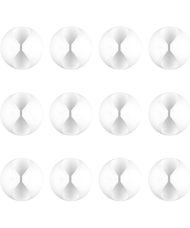 12 Pack Cable Clips, Znben Wire Organizer Holder Adhesive Cord Management Charger Wire Holder Clips for Desk, Home, Office, Car, Cubicle, Nightstand White