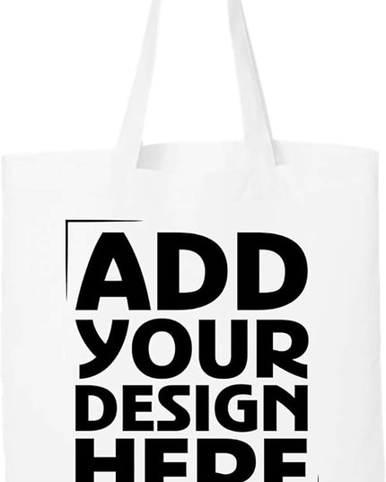 shop4ever Personalized Custom Design Your Own Eco Cotton Tote Reusable Shopping Bag Customizable Gift