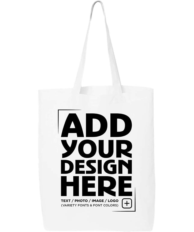shop4ever Personalized Custom Design Your Own Eco Cotton Tote Reusable Shopping Bag Customizable Gift