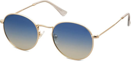 SOJOS Small Round Polarized Sunglasses for Women Men Classic Vintage Retro Shades UV400 SJ1014