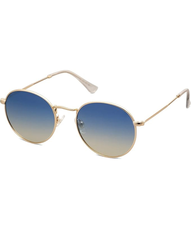 SOJOS Small Round Polarized Sunglasses for Women Men Classic Vintage Retro Shades UV400 SJ1014