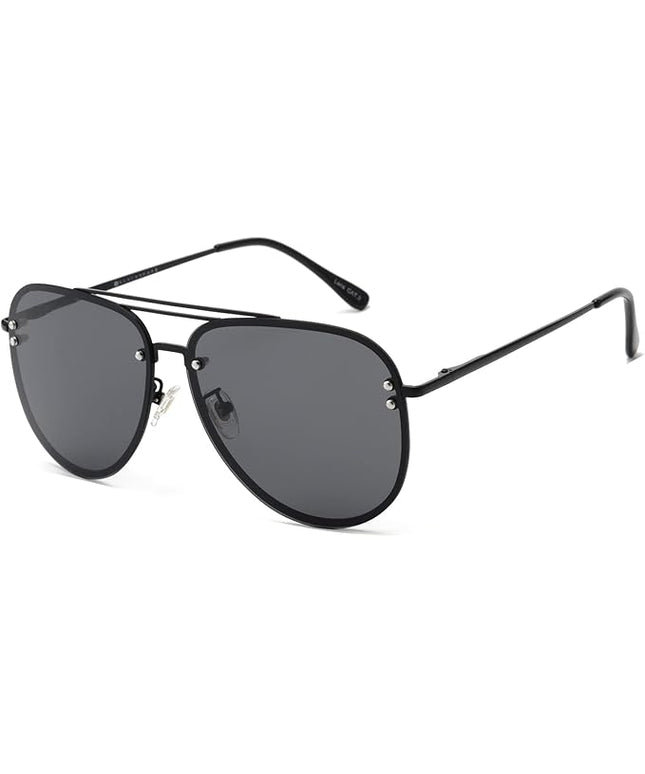 Trendy Oversized Aviator Sunglasses Womens, Retro Cute Big Shades Women's Fashion Sun Glasses UV Protection VF2203
