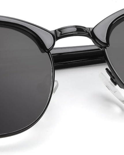 KALIYADI Polarized Sunglasses for Men and Women Semi-Rimless Frame Driving Sun glasses UV Blocking