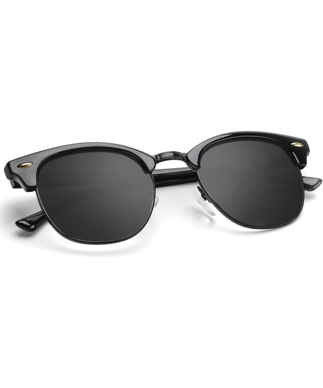 KALIYADI Polarized Sunglasses for Men and Women Semi-Rimless Frame Driving Sun glasses UV Blocking