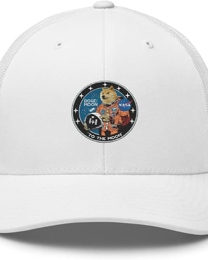 Doge/Moon NASA Logo Trucker Cap