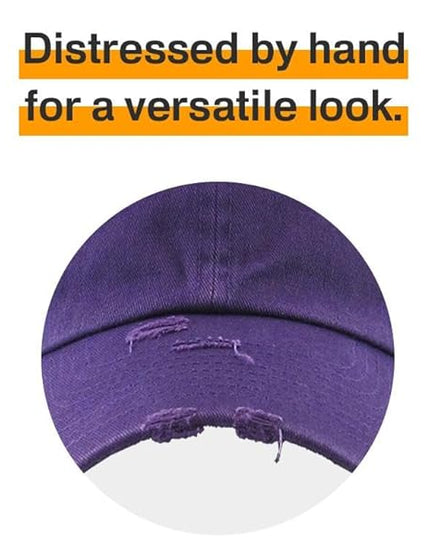 KBETHOS Vintage Washed Distressed Cotton Dad Hat Baseball Cap Adjustable Polo Trucker Unisex Style Headwear