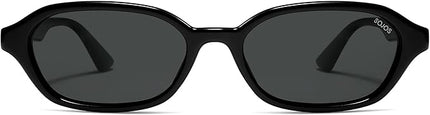 SOJOS Retro Rectangle Polarized Sunglasses for Women Men Trendy Hexagon Narrow Chic Y2K Sunnies SJ2629