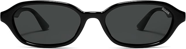 SOJOS Retro Rectangle Polarized Sunglasses for Women Men Trendy Hexagon Narrow Chic Y2K Sunnies SJ2629