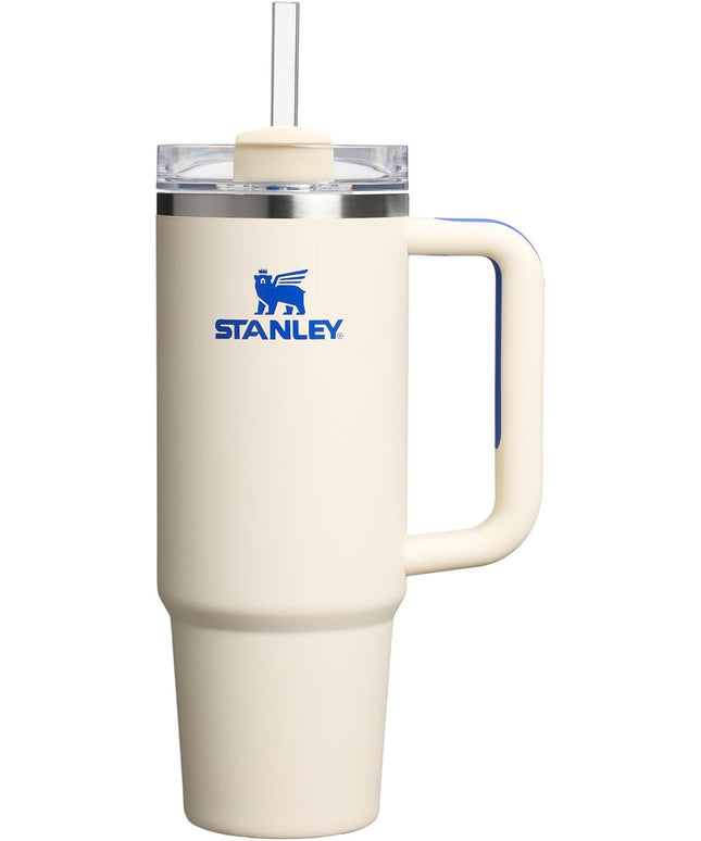 STANLEY Quencher H2.0 Tumbler with Handle and Straw 30 oz | Flowstate 3-Position Lid | Cup Holder Compatible for Travel | Insulated Stainless Steel Cup | BPA-Free | Cream Royal