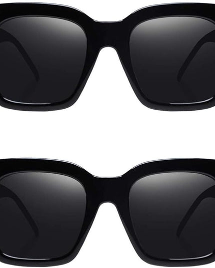 Vintage Women Oversized Sunglasses Designer Luxury Square Sun Glasses UV400 Protection Flat Lens