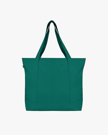 Eco Right Canvas Tote Bag for Women with Zip & Inner Pocket, 100% Organic Cotton Tote Bags for Men, Shopping, Beach
