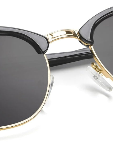 KALIYADI Polarized Sunglasses for Men and Women Semi-Rimless Frame Driving Sun glasses UV Blocking