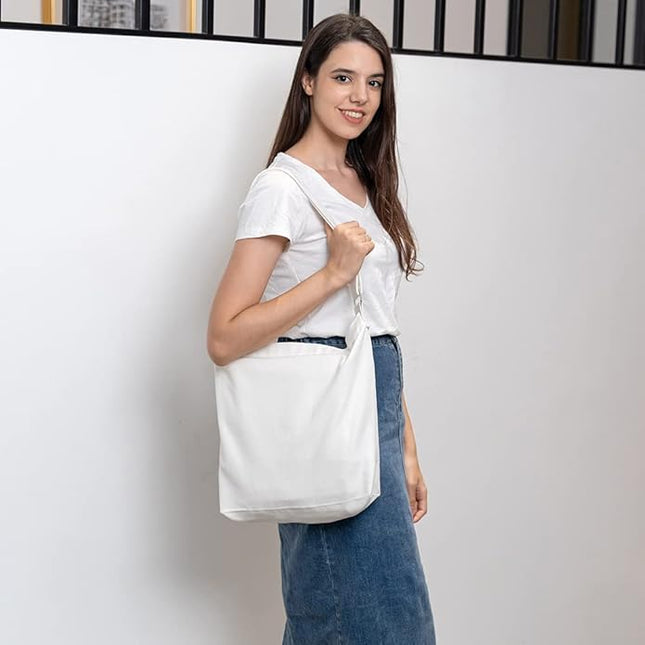 Women's blank large Size Canvas Crossbody Tote Handbags Shoulder Bag