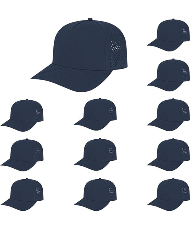 Cap America i8540 Premium Water-Resistant Perforated Medium Profile 5-Panel Cap w/UV Guard & Adjustable Snapback