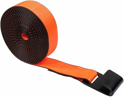 Mytee Products (4 Pack) Winch Straps 2" x30' - High Abrasion Orange Heavy Duty Tie Down w/Flat Hook WLL# 6670 lbs - 2 Inch Cargo Control for Flatbed Truck Utility Trailer