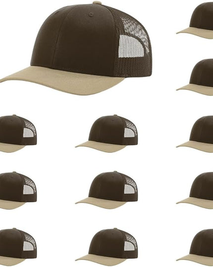 Richardson 112 Classic Six-Panel Adjustable Snapback Trucker Cap | Bulk Packs Available