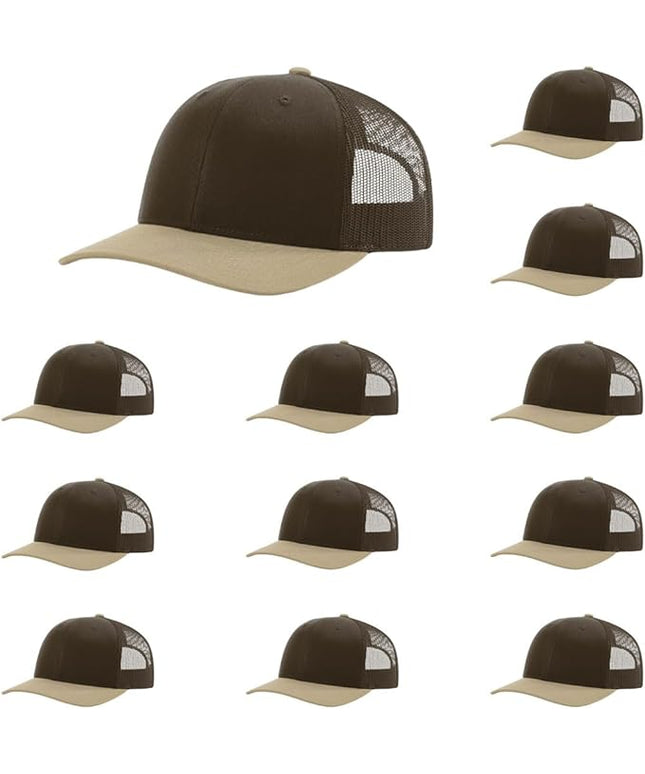 Richardson 112 Classic Six-Panel Adjustable Snapback Trucker Cap | Bulk Packs Available