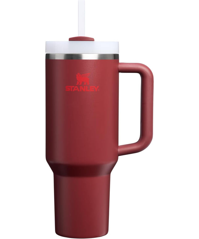 STANLEY Quencher H2.0 Tumbler with Handle and Straw 40 oz | Flowstate 3-Position Lid | Cup Holder Compatible for Travel | Insulated Stainless Steel Cup | BPA-Free | Cranberry