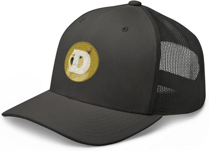 Dogecoin Crypto Embroidered Logo Trucker Cap