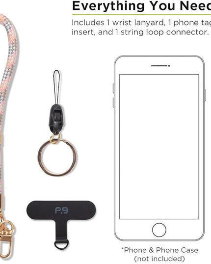 PureGear Universal Nylon Phone Wrist Lanyard Wrist Strap, Key Chain Ring, Phone Tether Tab, Wristlet for Apple iPhone