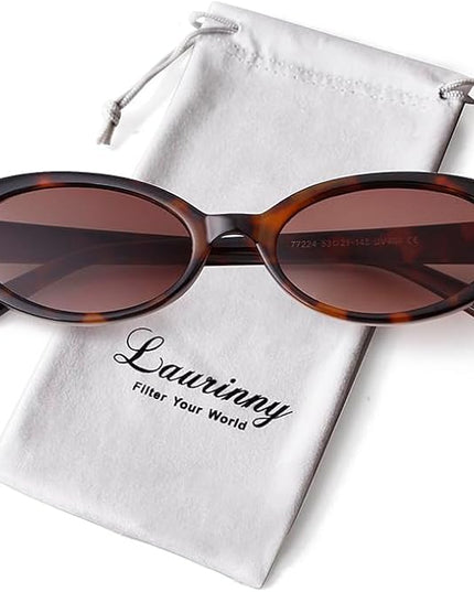 90s Sunglasses for Women Men Retro Small Oval Sunglasses