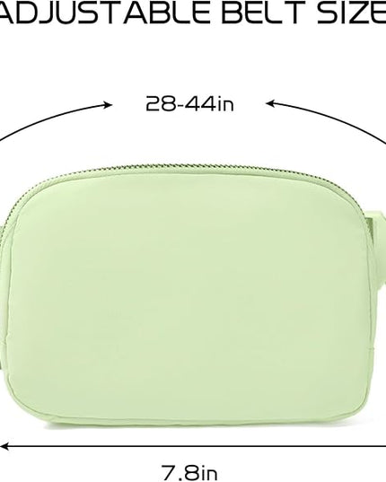 Belt Bag for Women Fanny Pack Crossbody Bags for Women Fashion Waist Packs with Adjustable Strap Gifts for Her Teen Girls (Light Green)