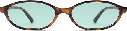Retro Oval Cat Eye Sunglasses for Women Y2k Trendy Narrow Sunnies Designer Sun Glasses AR82253
