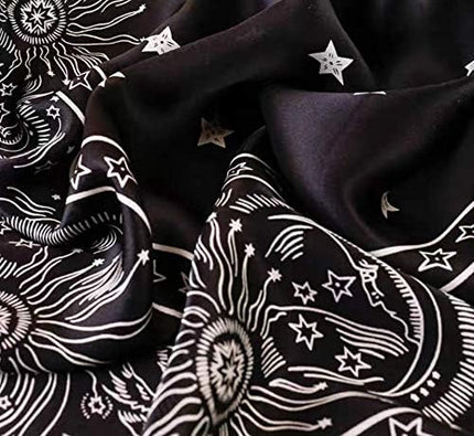 ANDANTINO 100% Mulberry Silk Scarf -21” Lightweight Square Neckerchief – Breathable Digital Printed Scarves with Gift Packed