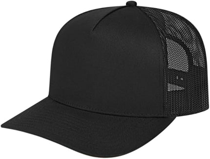 Cap America i3039 Classic 5 Panel Mid Profile Structured Trucker Mesh Back Cap w/ & Adjustable Snapback