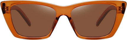 WOWSUN Narrow Small Vintage Polarized Cat Eye Sunglasses for Women
