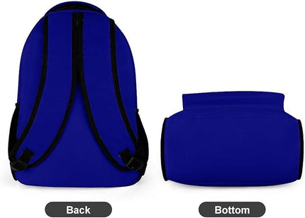 Fashion Navy Blue Backpack Lightweight Large Capacity Laptop Daybag for Travel Work