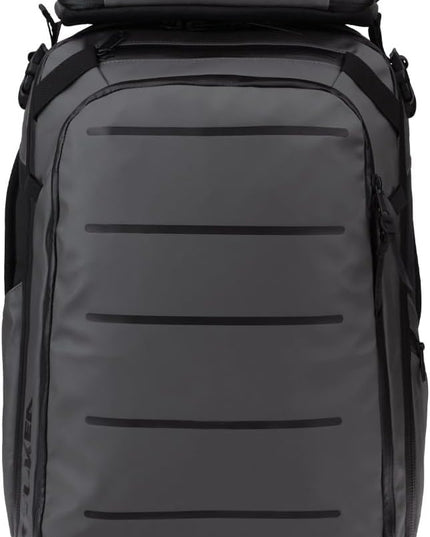 Käydä 36L Travel Backpack - Spacious Carry On Backpack with Detachable Travel Pouch, Magnetic Water Bottle Pocket, Passport and Laptop Pocket - Convertible Boot Bag for Snow Sports (Black/Gold)