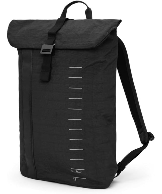 Db Journey Essential Backpack - Minimalist Rolltop Backpack with Laptop Compartment for Work & Gym, Lightweight Travel Backpack with Luggage Attachment, Water Bottle Pocket, 12L - Charcoal Grey