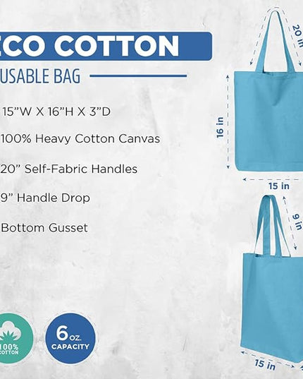 shop4ever Personalized Custom Design Your Own Eco Cotton Tote Reusable Shopping Bag Customizable Gift